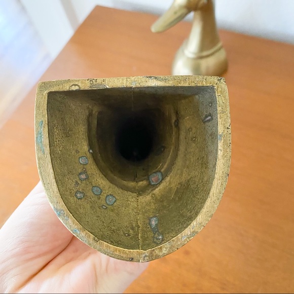 VINTAGE 🦆 MCM Goldtone Brass Duck Bookends - Picture 2 of 6